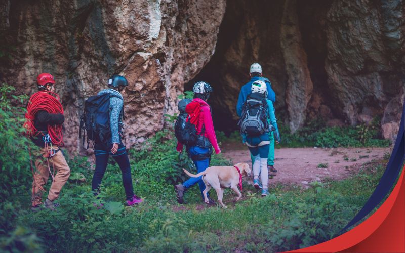 Students exploring caves with adult, New Zealand hidden gems, May 2024, New Zealand